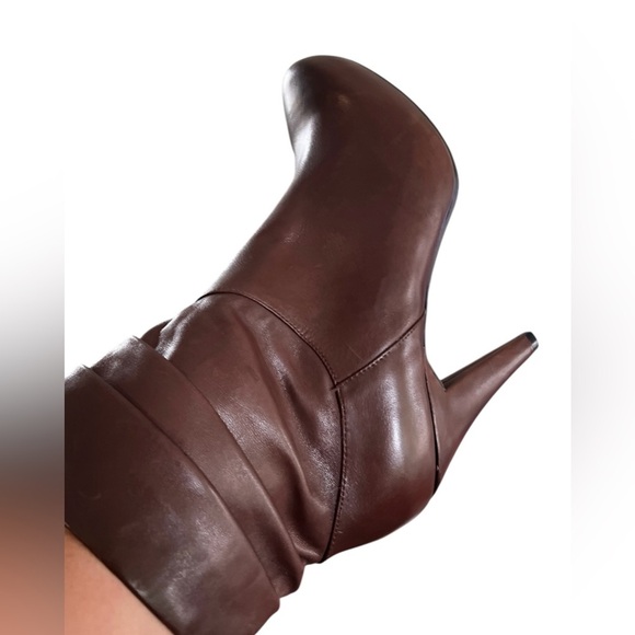 Worthington -LEATHER GEORGIA Brown Heeled Boots - Picture 7 of 8